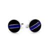 thin blue line police cufflinks