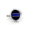 thin blue line police cufflinks